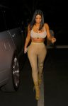 Kim Kardashian sexy in transparent top and possibly transparent pants out for dinner in LA