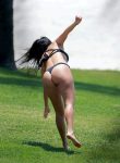 Kourtney Kardashian - ass in black thong bikini