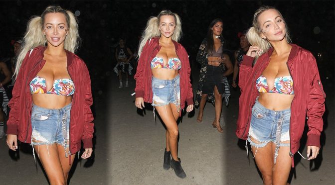 Lindsey Pelas at Coachella Valley Music and Arts Festival in Indio