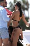 Adriana Lima ass grabbed by Priyanka Chopra - On the beach in Miami