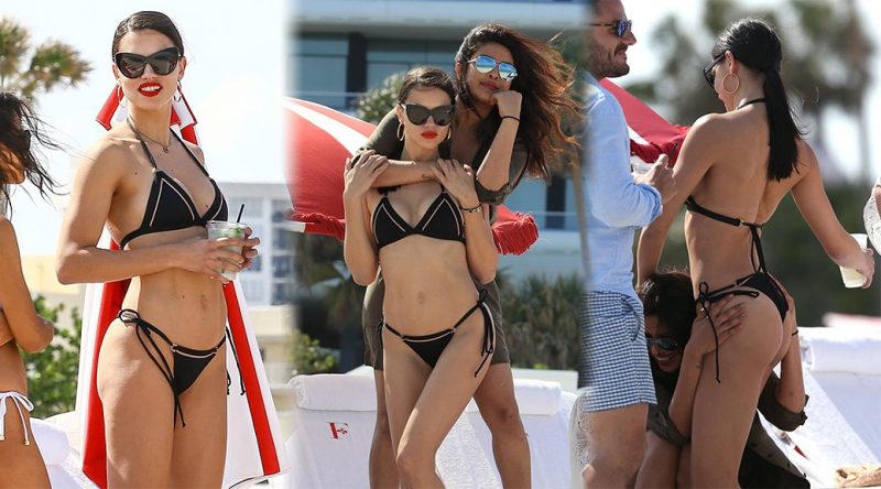 Adriana Lima – Bikini Candids in Miami