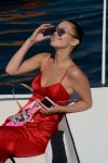 Bella Hadid sexy red dress in Monaco