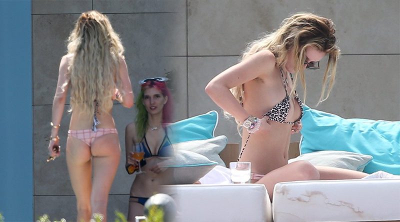 Bella Thorne – Bikini Candids in Cannes