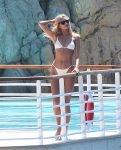 Elsa Hosk wearing sexy white bikini in Cannes