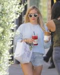 Hilary Duff sexy in short denim shorts