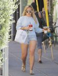 Hilary Duff sexy legs in short denim shorts