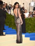 Kendall Jenner wearing sheer dress exposing her ass at 2017 MET Costume Institute Gala at The Metropolitan Museum of Art in NYC