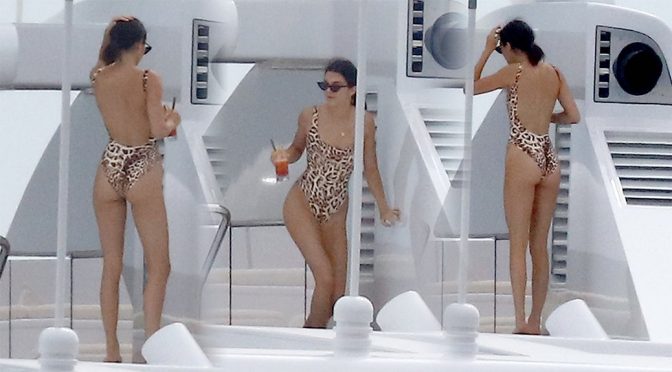 Kendall Jenner – Swimsuit Candids in Cannes