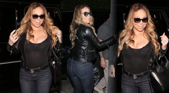 Mariah Carey – Cleavage Candids in West Hollywood
