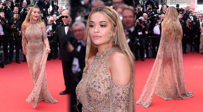 Rita Ora sexy at Anniversary Soiree at the 70th Cannes Film Festival in Cannes France