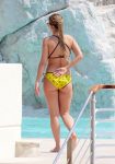 Rita Ora shows great ass wearing Yellow Bikini At Hotel du Cap-Eden-Roc in France