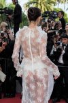 Sara Sampaio sexy ass om sheer white dress at The Killing of a Sacred Deer Premiere at Cannes Film Fest (c-thru white dress)