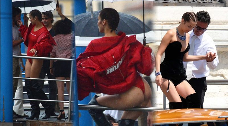 Bella Hadid – Photoshoot Candids in Venice
