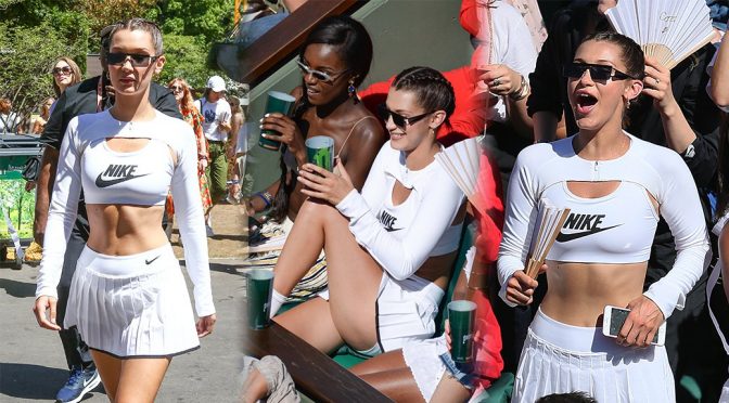 Bella Hadid Legs Upskirt