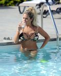 Bianca Gascoigne - In Bikini in the pool of Her Hotel in Ibiza