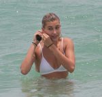 Hailey Baldwin White Bikini