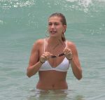 Hailey Baldwin White Bikini