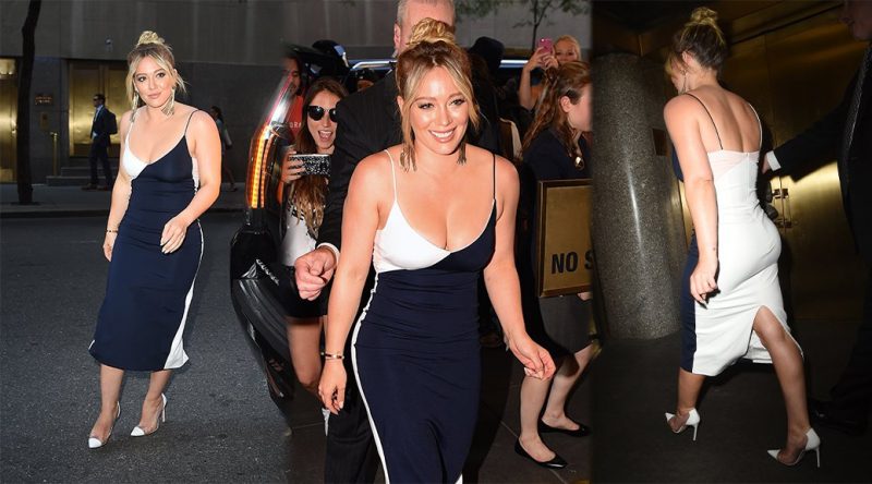 Hilary Duff – Cleavage Candids in New York