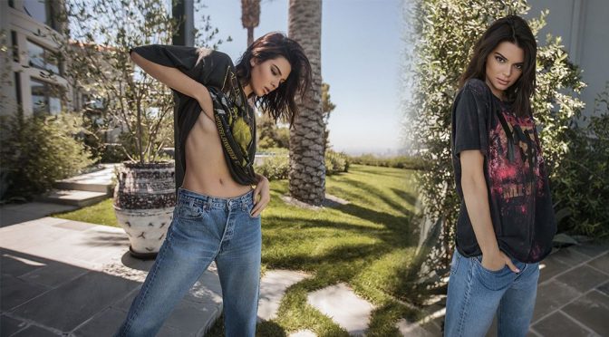 Kendall Jenner – Kendall + Kylie Vintage Tee Photoshoot