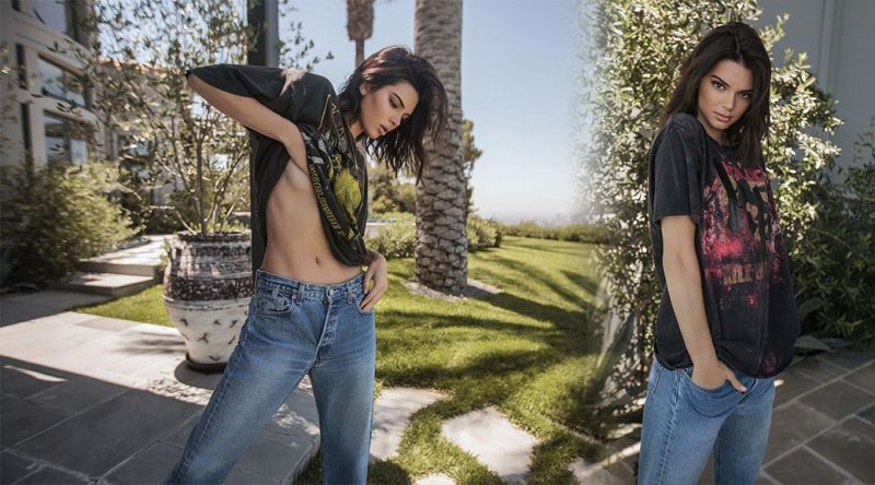 Kendall Jenner – Kendall + Kylie Vintage Tee Photoshoot