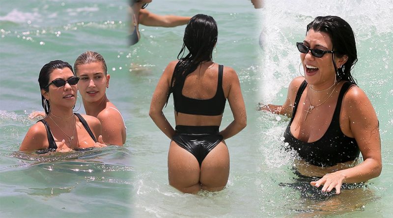 Kourtney Kardashian – Bikini Candids in Miami Beach