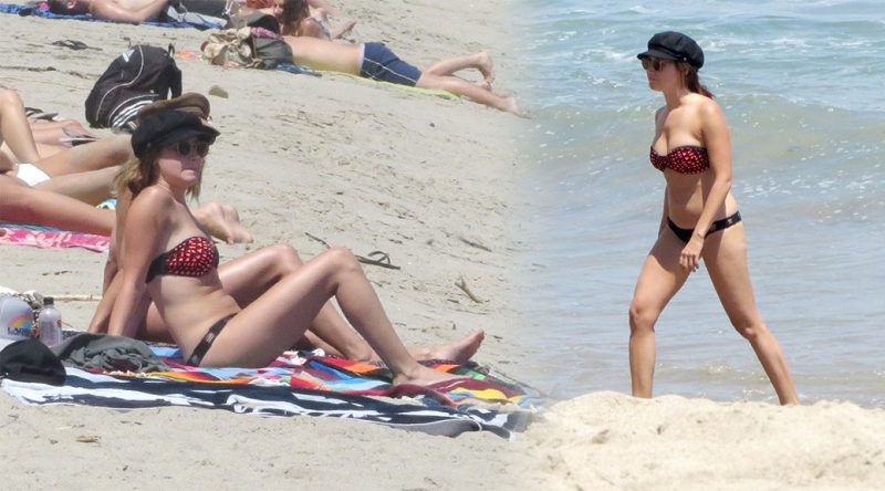 Ashley Tisdale – Bikini Candids in Malibu
