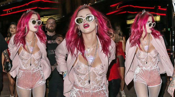 Bella Thorne Braless Boobs