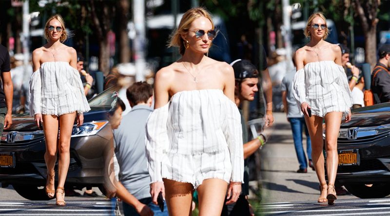 Candice Swanepoel – Leggy Candids in New York