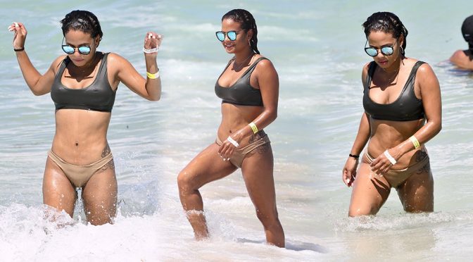 Christina Milian – Bikini Candids in Miami