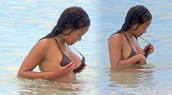 Christina Milian – Nipslip Candids in Miami Beach