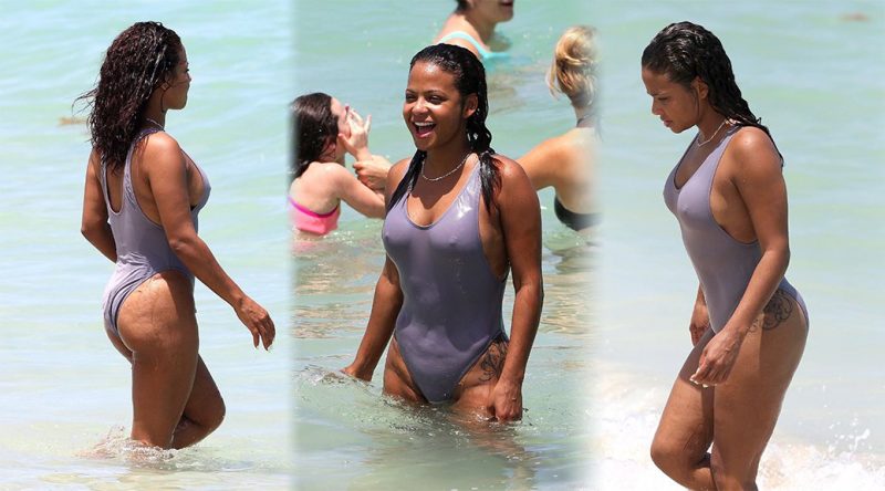 Christina Milian – Swimsuit Candids in Miami