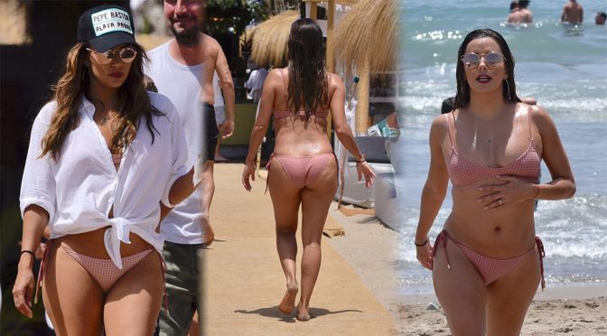 Eva Longoria – Bikini Candids in Marabella