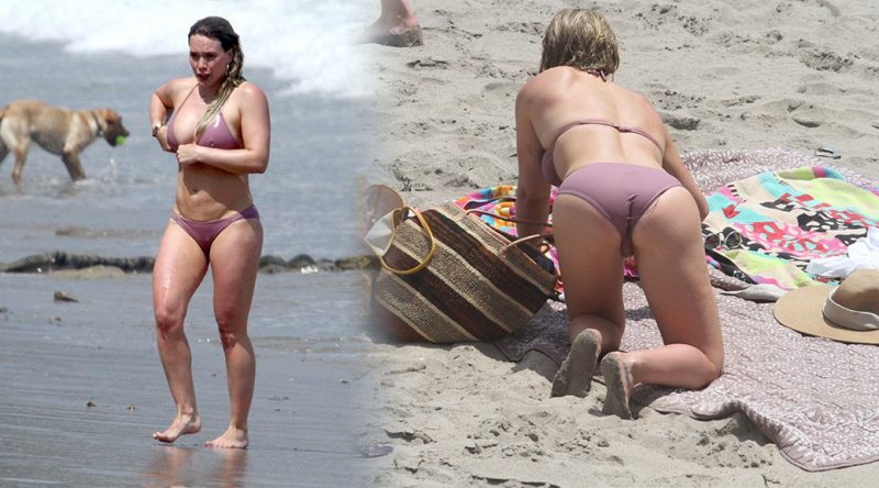 Hilary Duff – Bikini Candids in Malibu