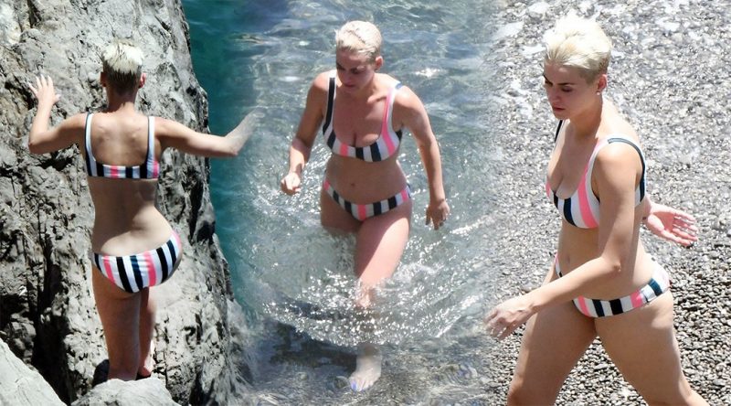 Katy Perry – Bikini Candids in Amalfi