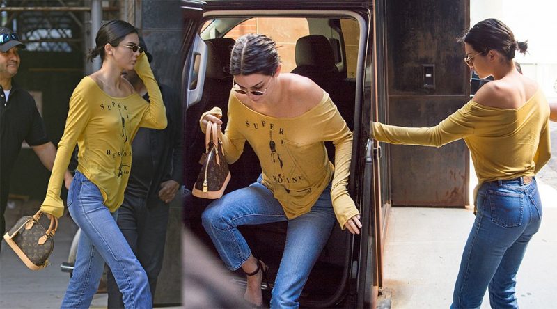 Kendall Jenner – Braless Candids in New York
