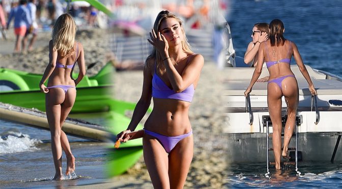 Kimberley Garner Sexy Thong Bikini