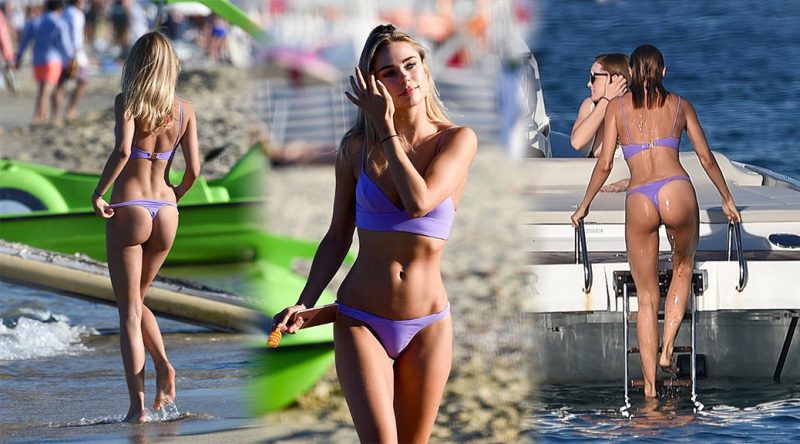 Kimberley Garner – Bikini Candids in St. Tropez