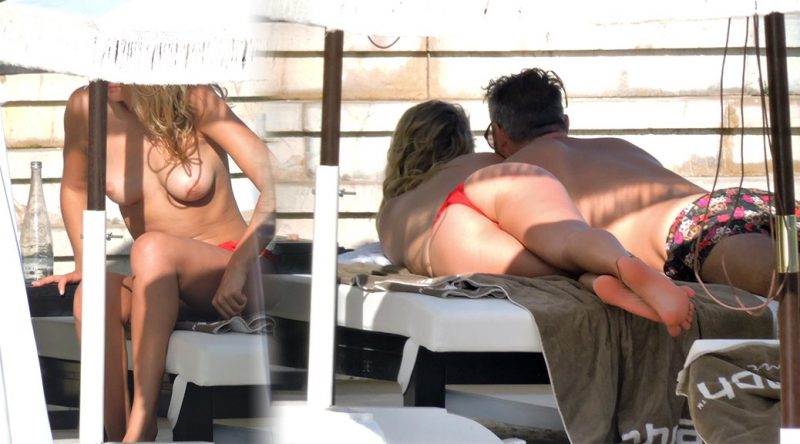 Toni Garrn – Topless Candids in Mallorca