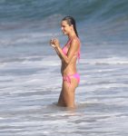 Alessandra Ambrosio Pink Bikini
