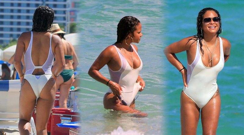 Christina Milian – Swimsuit Candids in Miami