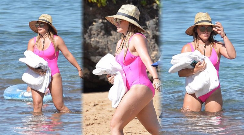 Hilary Duff – Swimsuit Candids in Hawaii