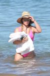 Hilary Duff Swimsuit Pink