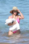 Hilary Duff Swimsuit Pink
