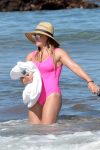Hilary Duff Swimsuit Pink