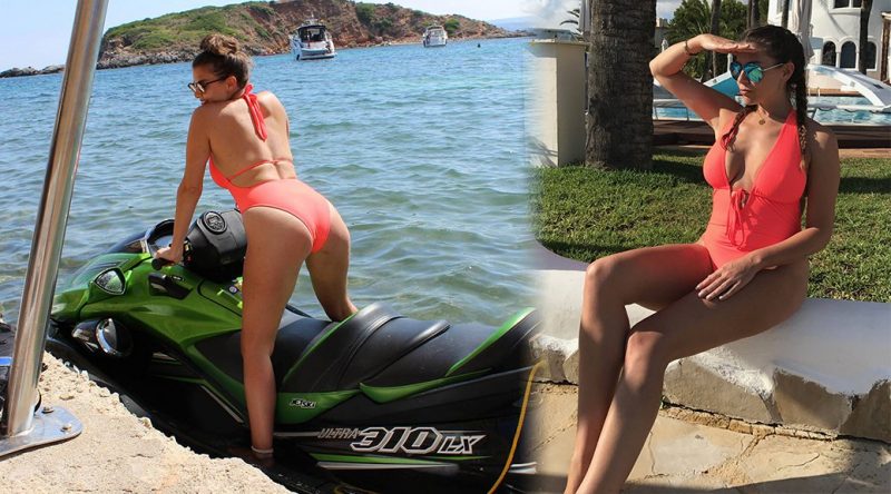Imogen Thomas – Swimsuit Candids in Spain
