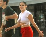 Ariel Winter Wearing a Revealing Shirt in Sherman Oaks
