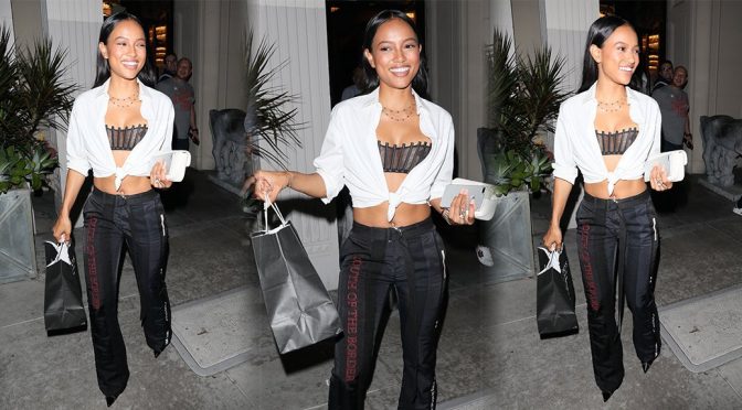 Karrueche Tran – See-Through Candids in Beverly Hills