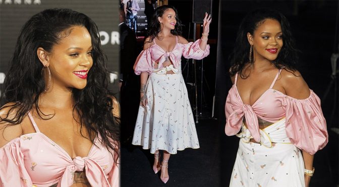 Rihanna – “FENTY Beauty” Launch in Madrid