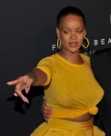 Rihanna Braless