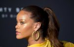 Rihanna Braless